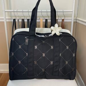 Victoria’s Secret Diamante Shine Logo Quilted Duffle Tote Bag